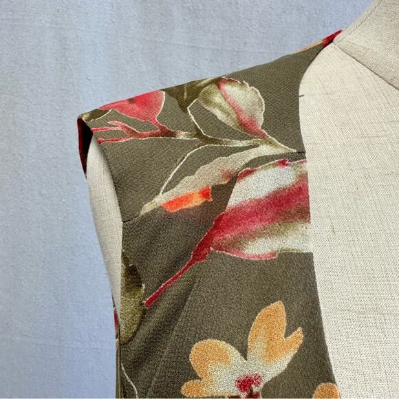 Coldwater Creek plus size open back bodice wrap floral print maxi dress size 22W - Picture 13 of 14